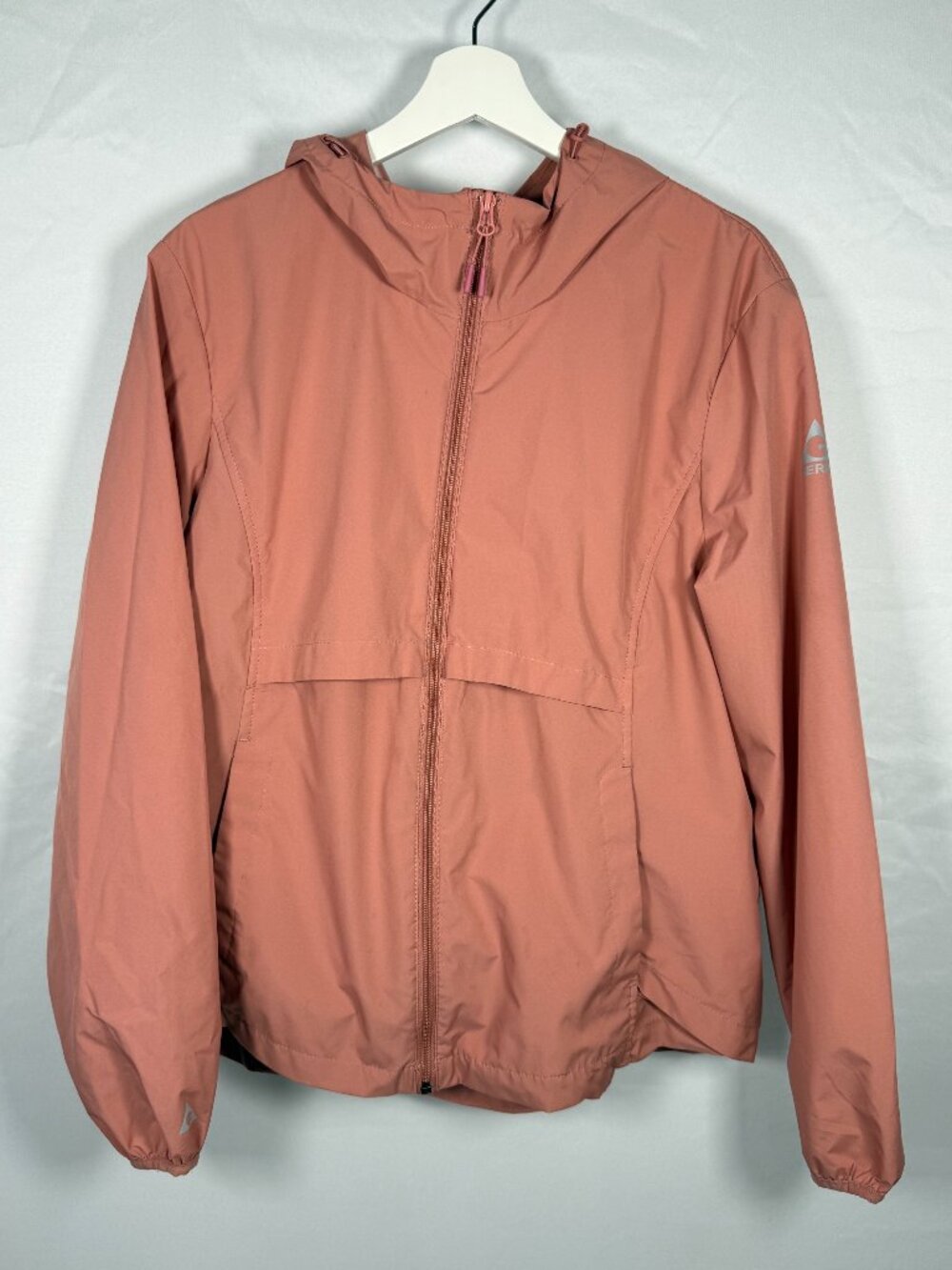 GERRY Lightweight Hooded Rain Windbreaker Jacket Dusty Rose Pink Size XL